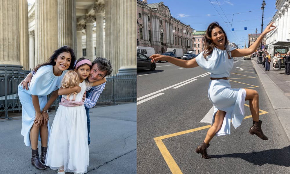 Shriya Saran Enjoys a Beautiful Family Day in St. Petersburg