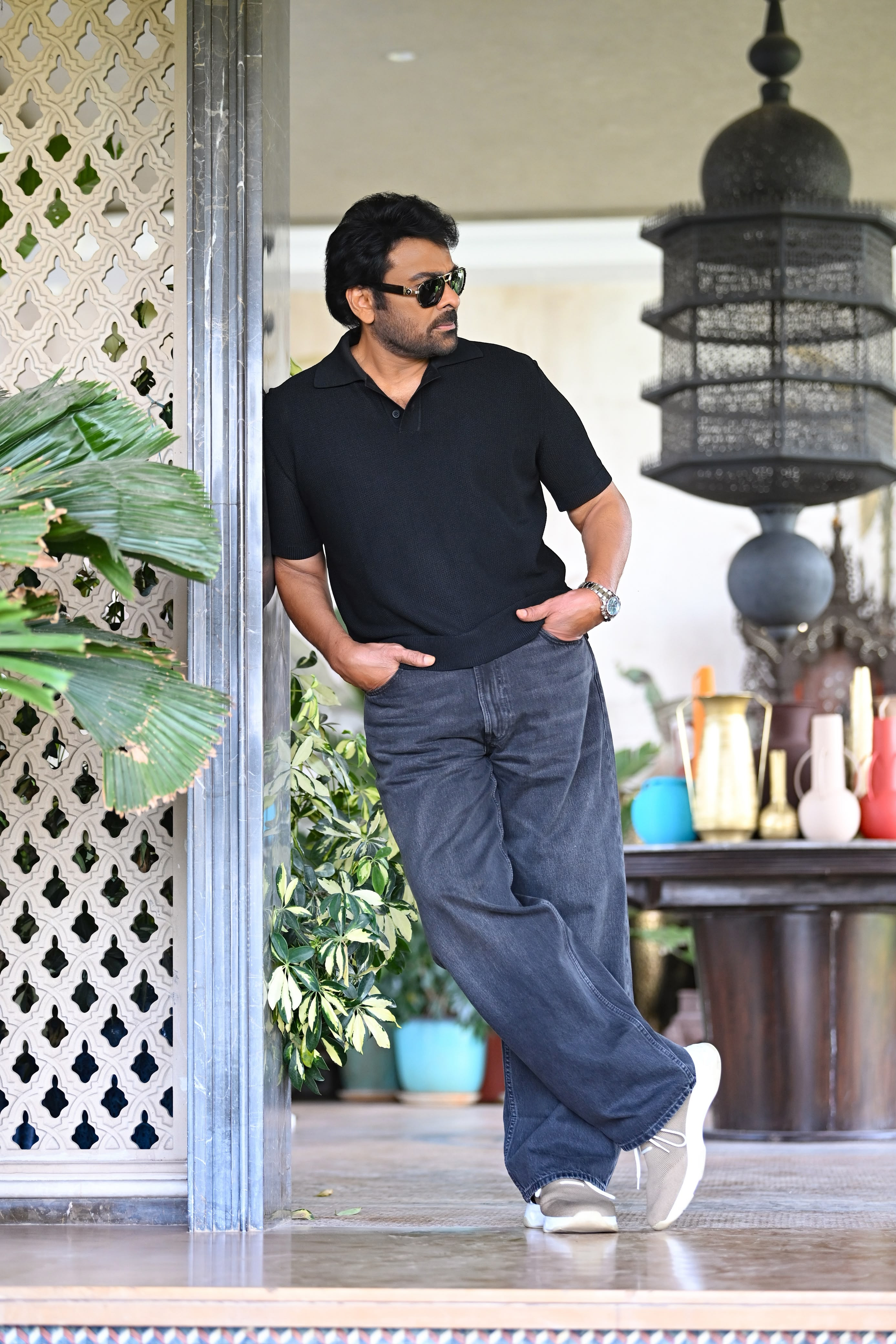 Megastar Chiranjeevi Redefines Ageless Style in Black