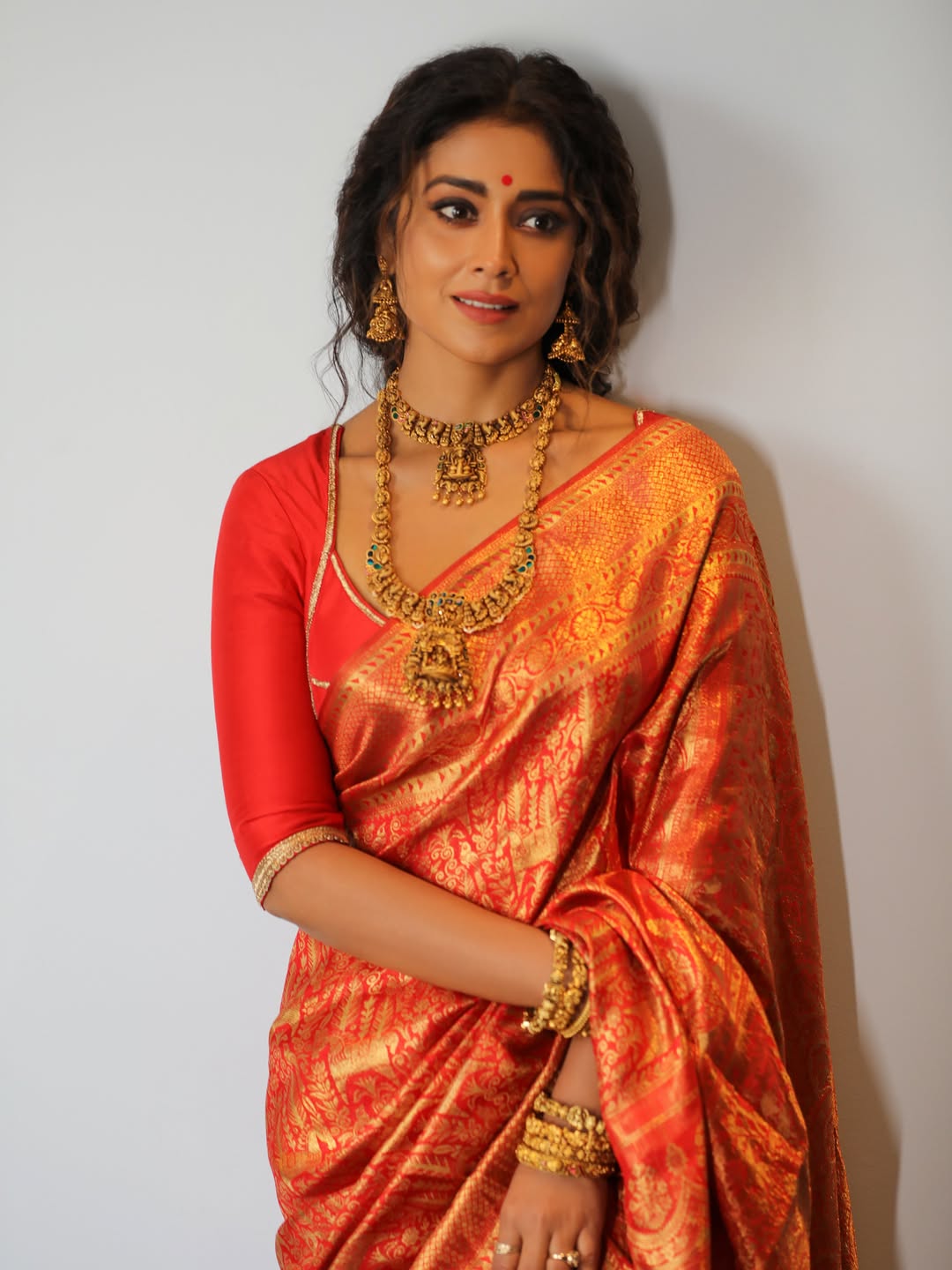 Shriya Saran Exudes Timeless Elegance in Traditional Look