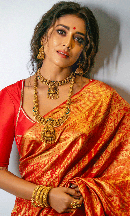 Shriya Saran Exudes Timeless Elegance in Traditional Look
