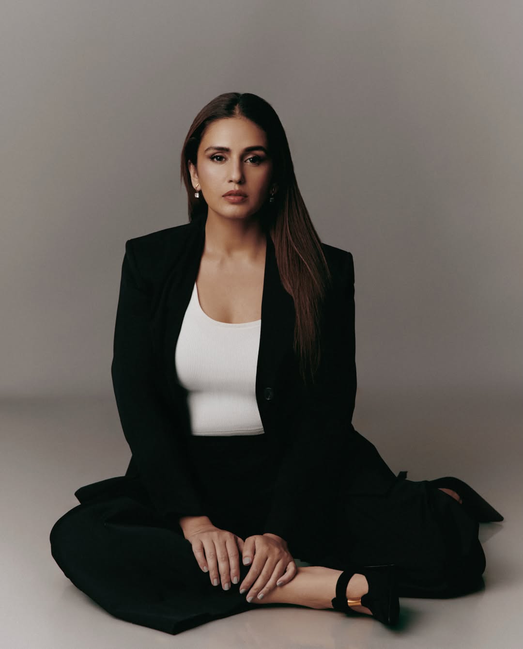 Huma Qureshi Stuns in a Striking Black-and-White Portrait