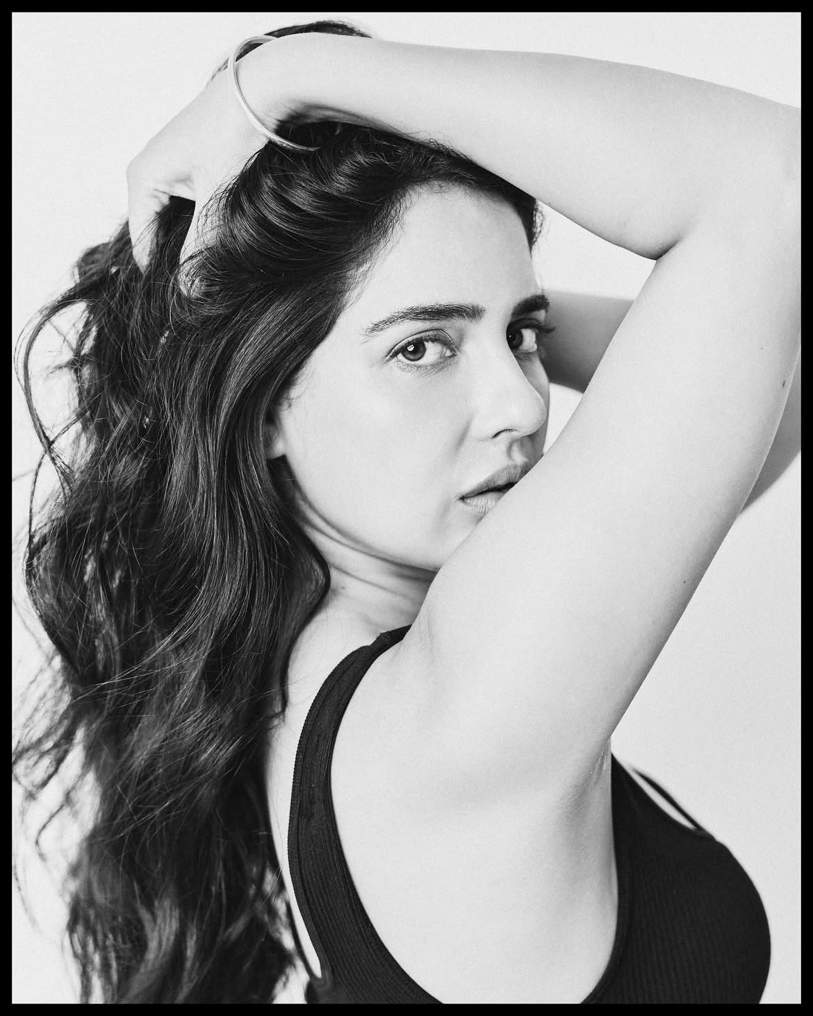 Malvi Malhotra Stuns in a Striking Black-and-White Portrait
