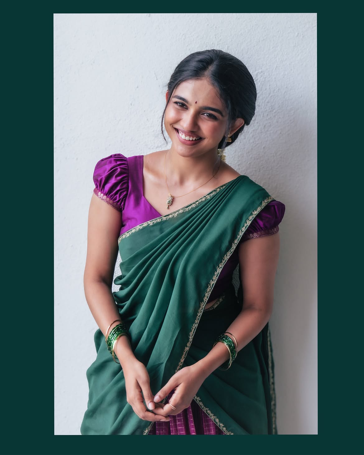 Mamitha Baiju Stuns in a Classic Saree Look