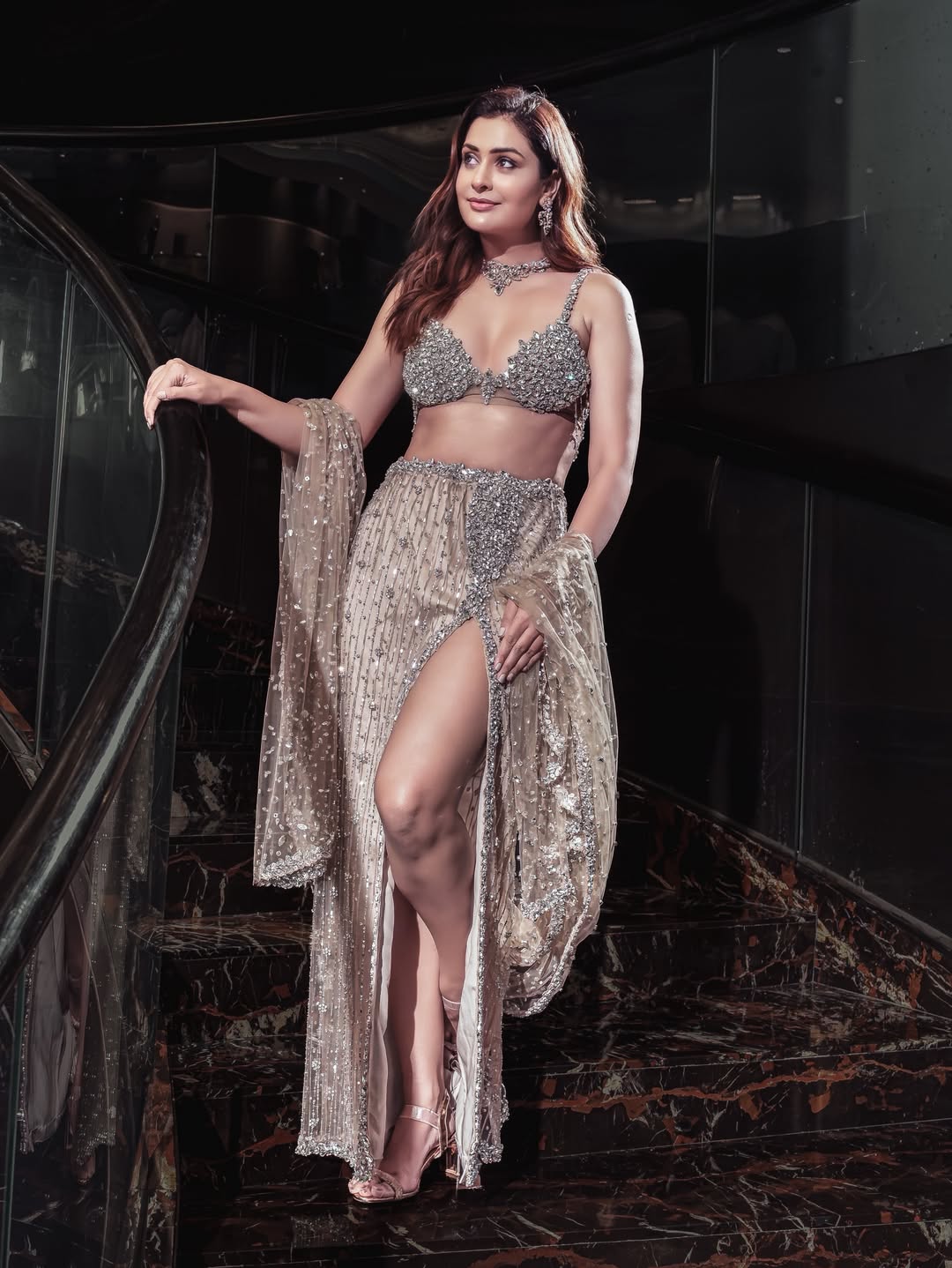 Payal Rajput Stuns in a Dazzling Champagne-Hued SIIMA Look