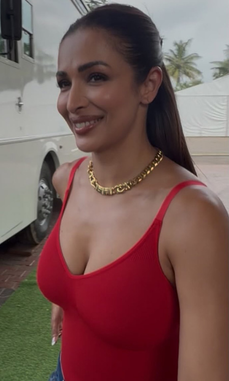 Malaika Arora Radiates Confidence in a Stunning Red Top