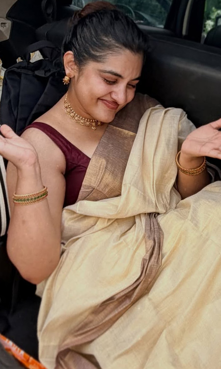Nivetha Thomas Joyful Onam Celebration Features Saree