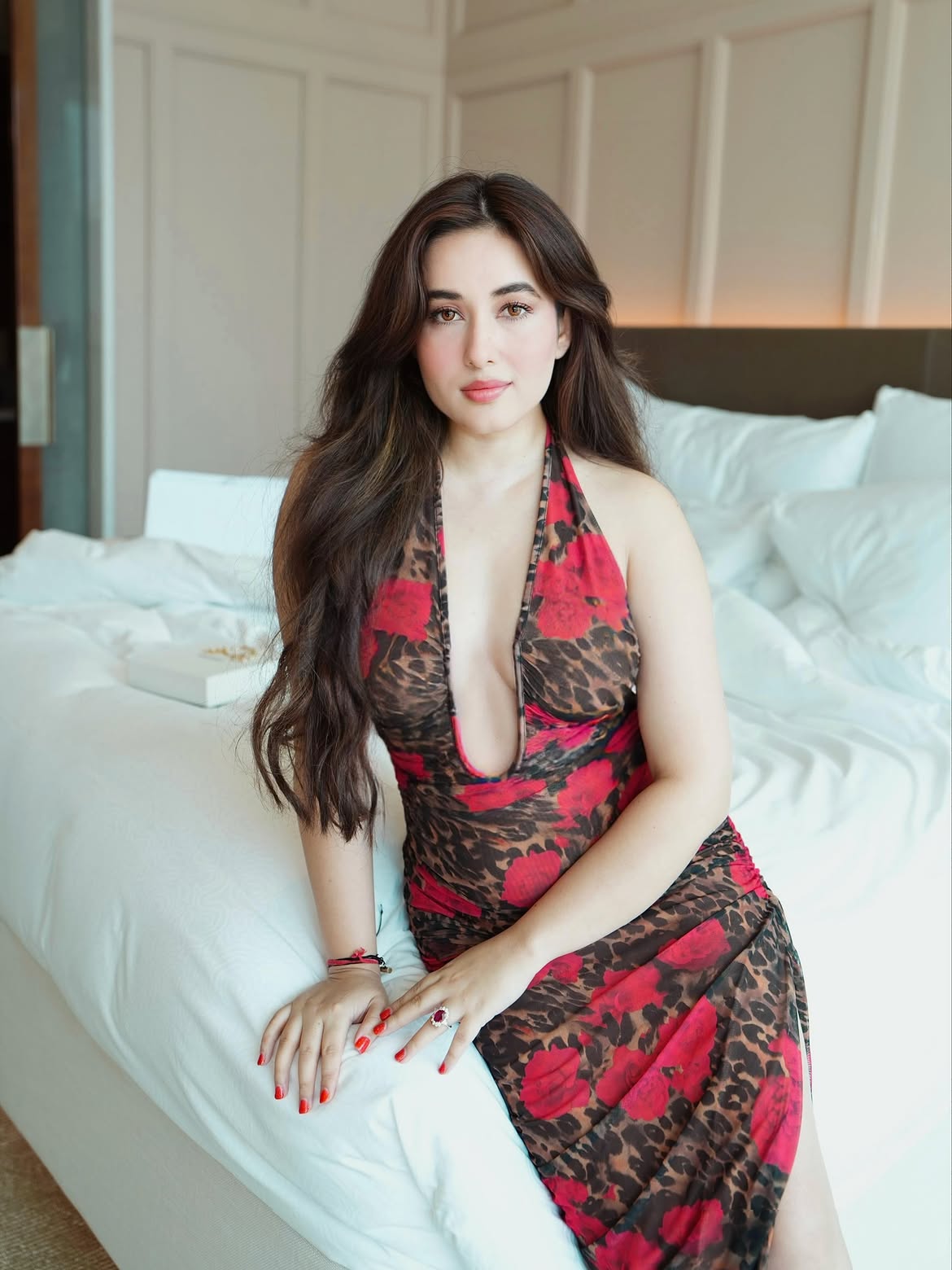 Aditi Budhathoki Sizzles in a Striking Red