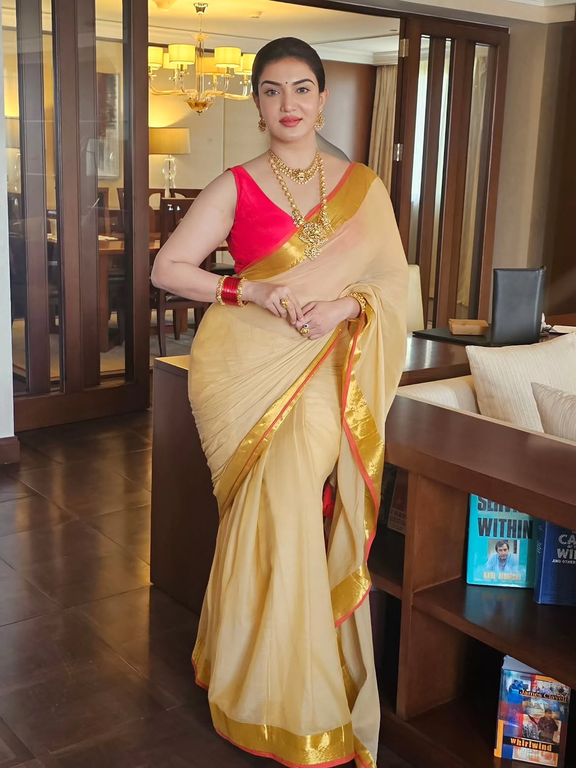 Honey Rose Looks Regal in a Beautiful Kerala-Style