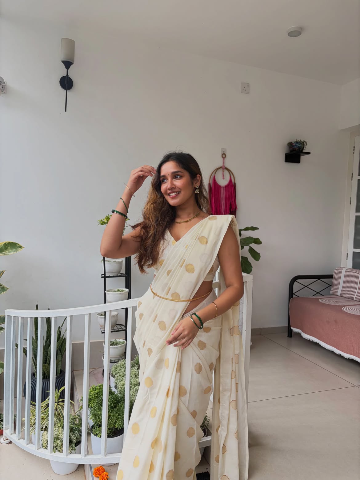 Anikha Surendran Stuns in a Beautiful Traditional Saree Look