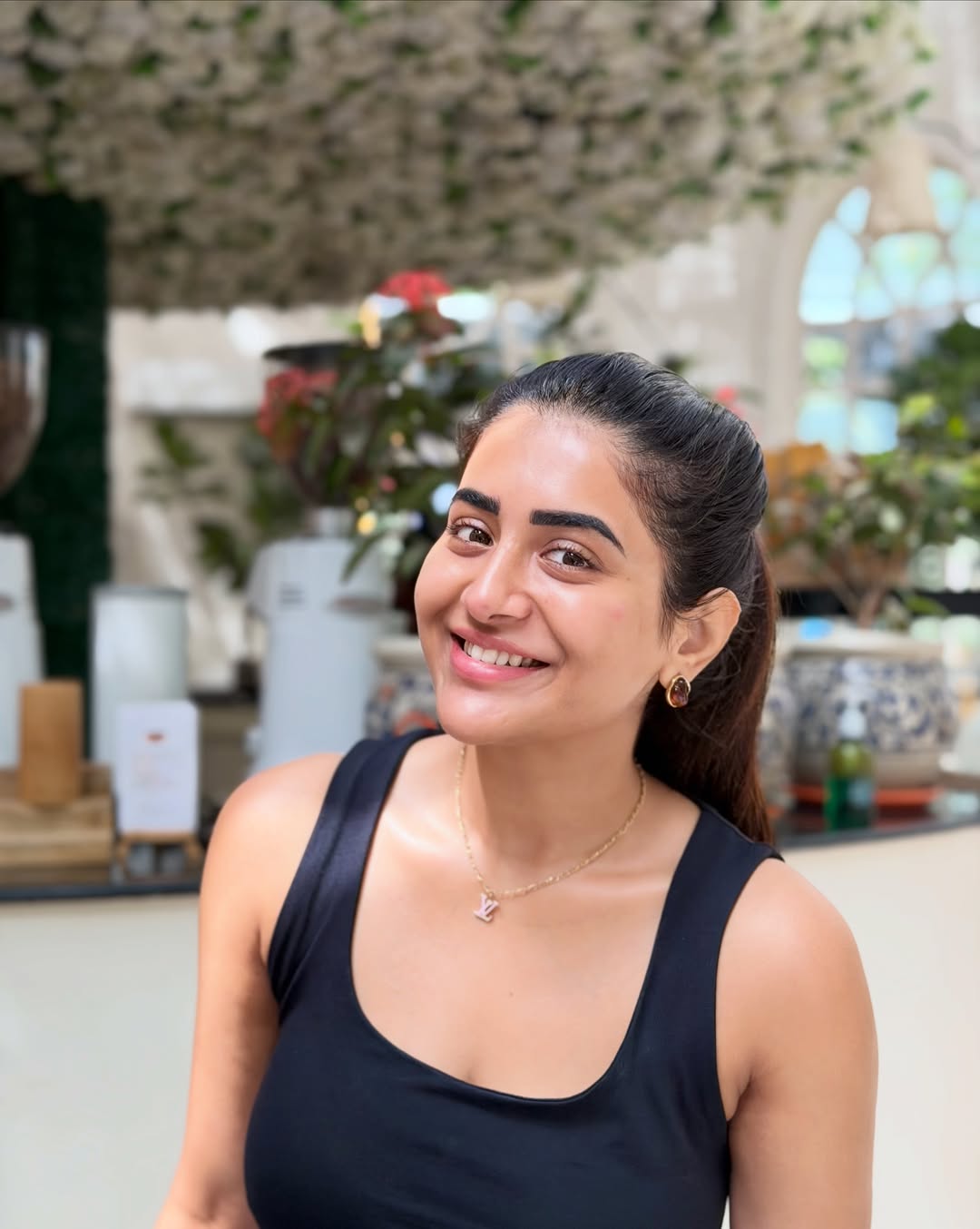 Rashi Singh Looks Radiant in a Simple Black Top and Fresh High Ponytail