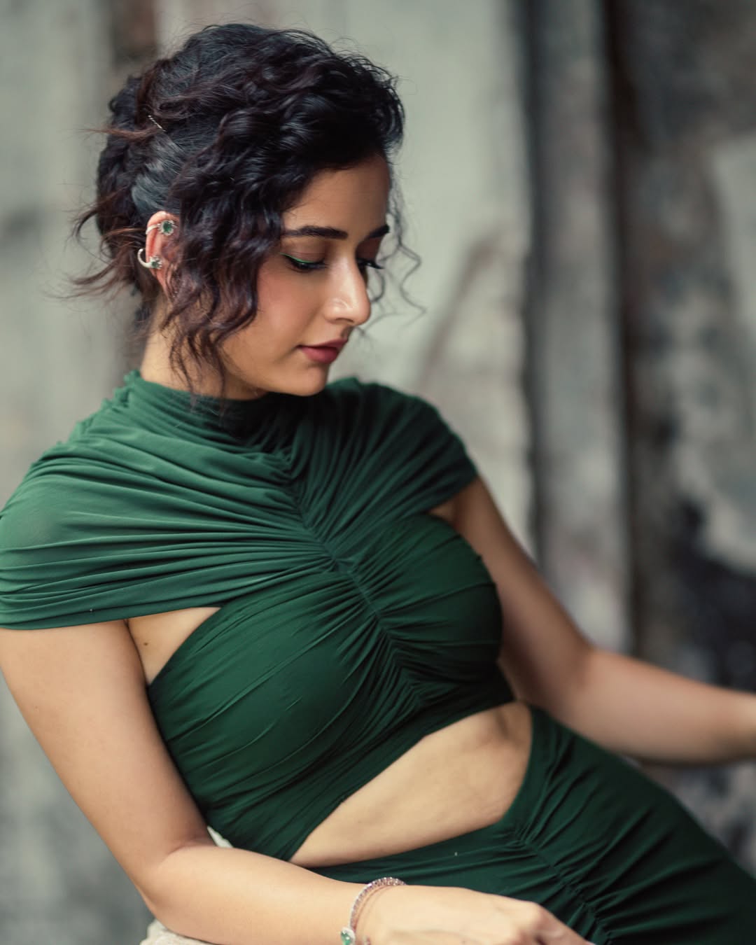 Ashika Ranganath Stuns in Emerald Green Gown at Sardar 2 Trailer Launch