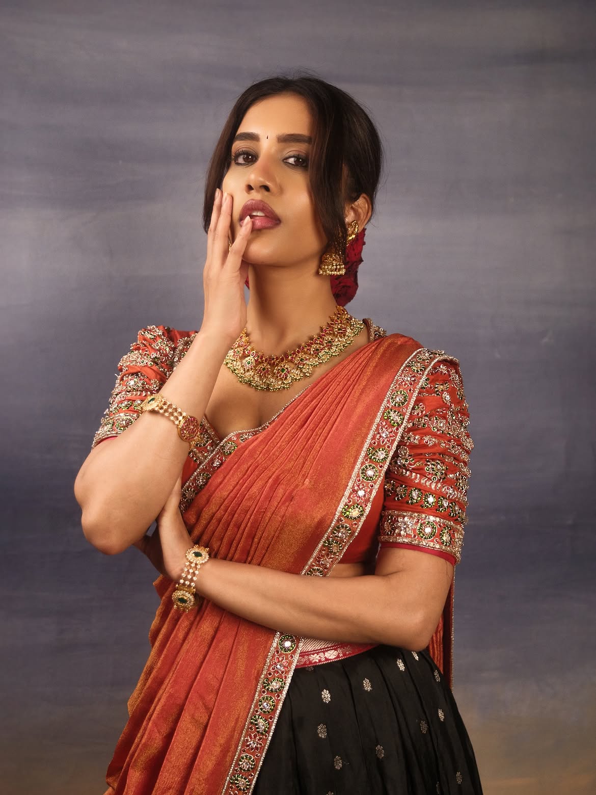 Nabha Nateshs Traditional Glamour Steals the Spotlight