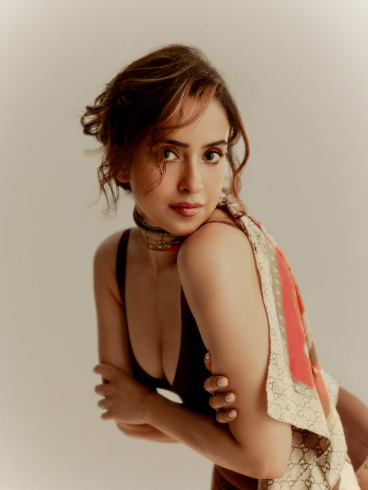 Sanya Malhotra Looks Stunning in a Chic Brown Outfit