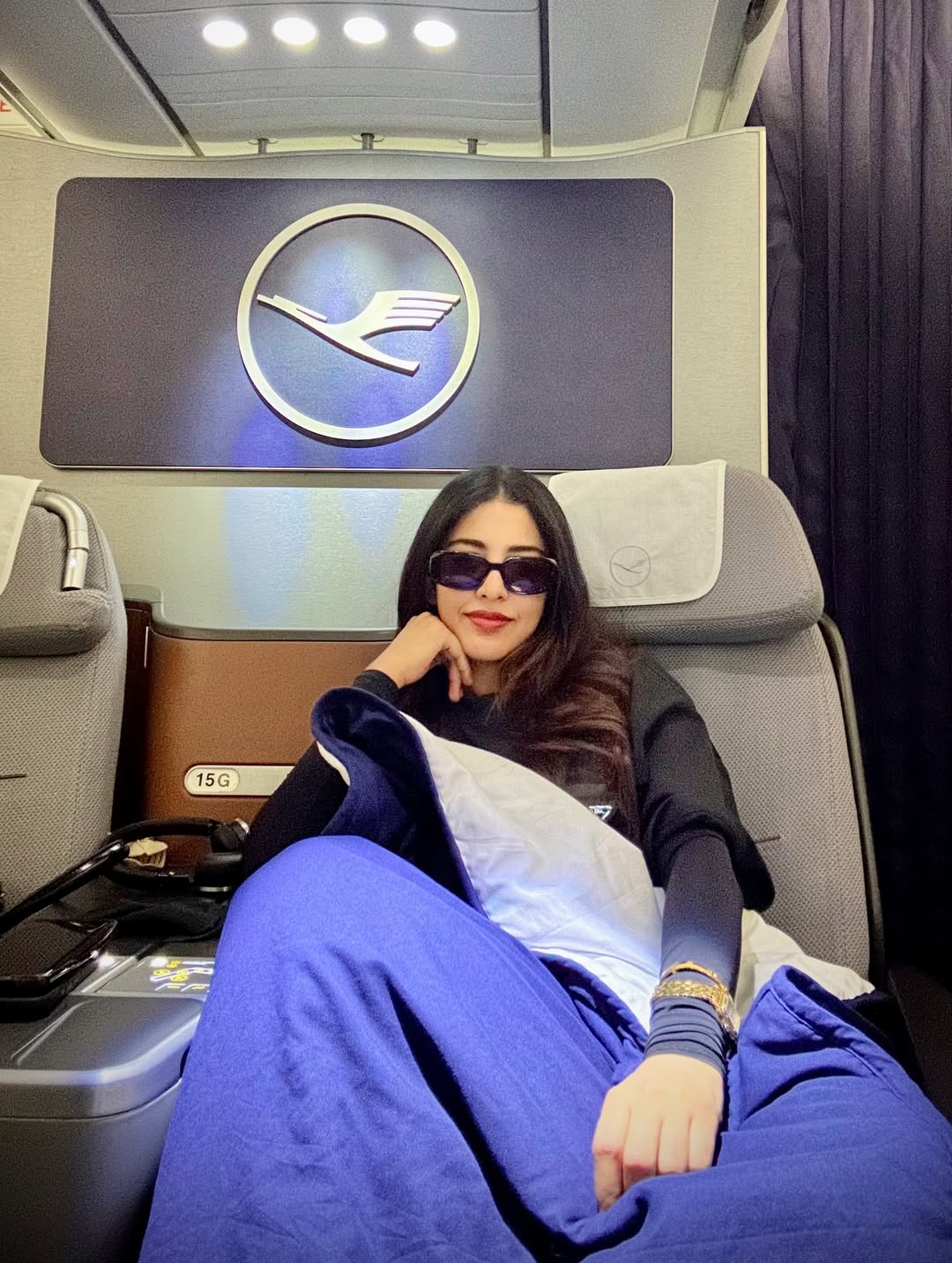 Daksha Nagarkar Enjoys a Relaxed Journey in Lufthansa Business Class