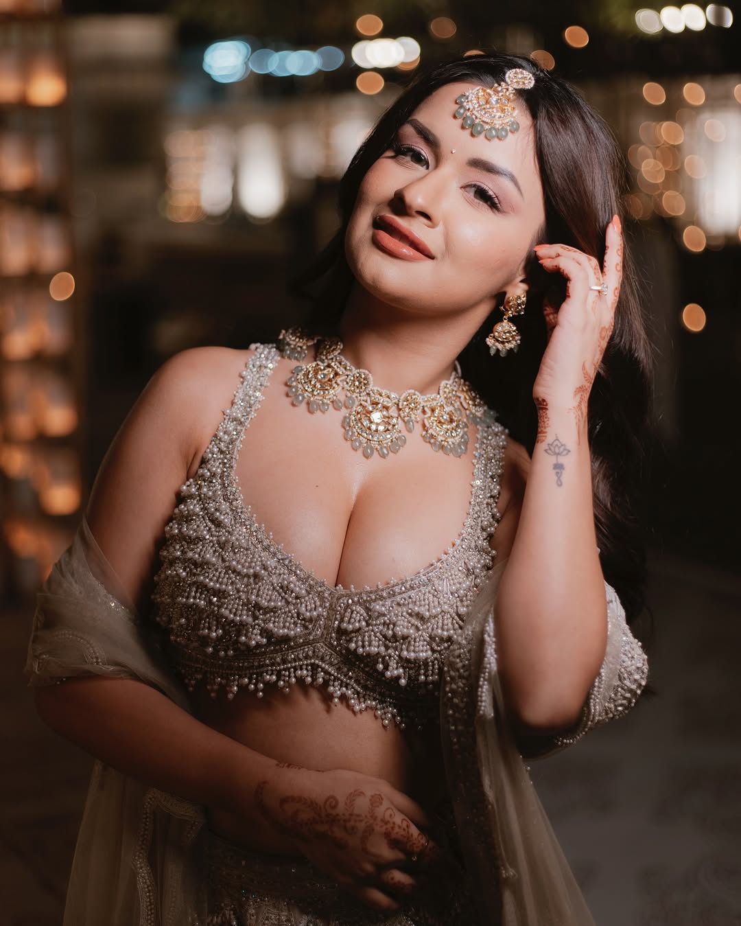 Avneet Kaur Looks Ethereal in a Stunning Silver Lehenga