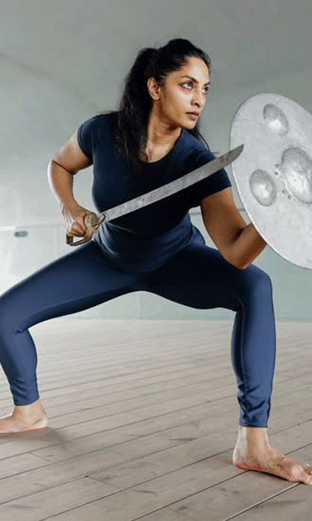 Sriya Reddy Channels Fierce Kali Energy in Warrior Pose