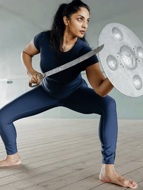 Sriya Reddy Channels Fierce Kali Energy in Warrior Pose