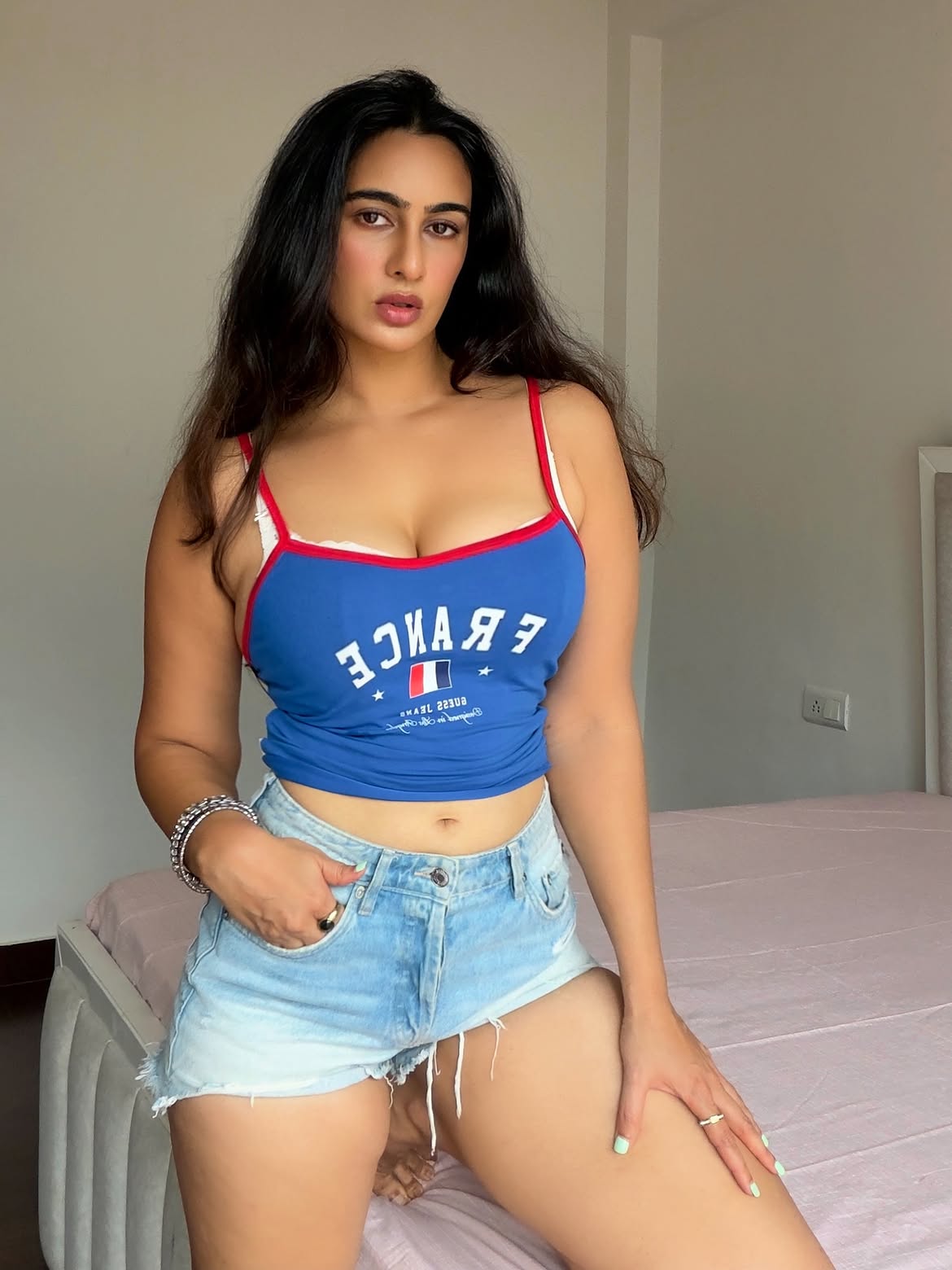 Megha Shukla Impresses Fans With Her Trendy Denim Shorts