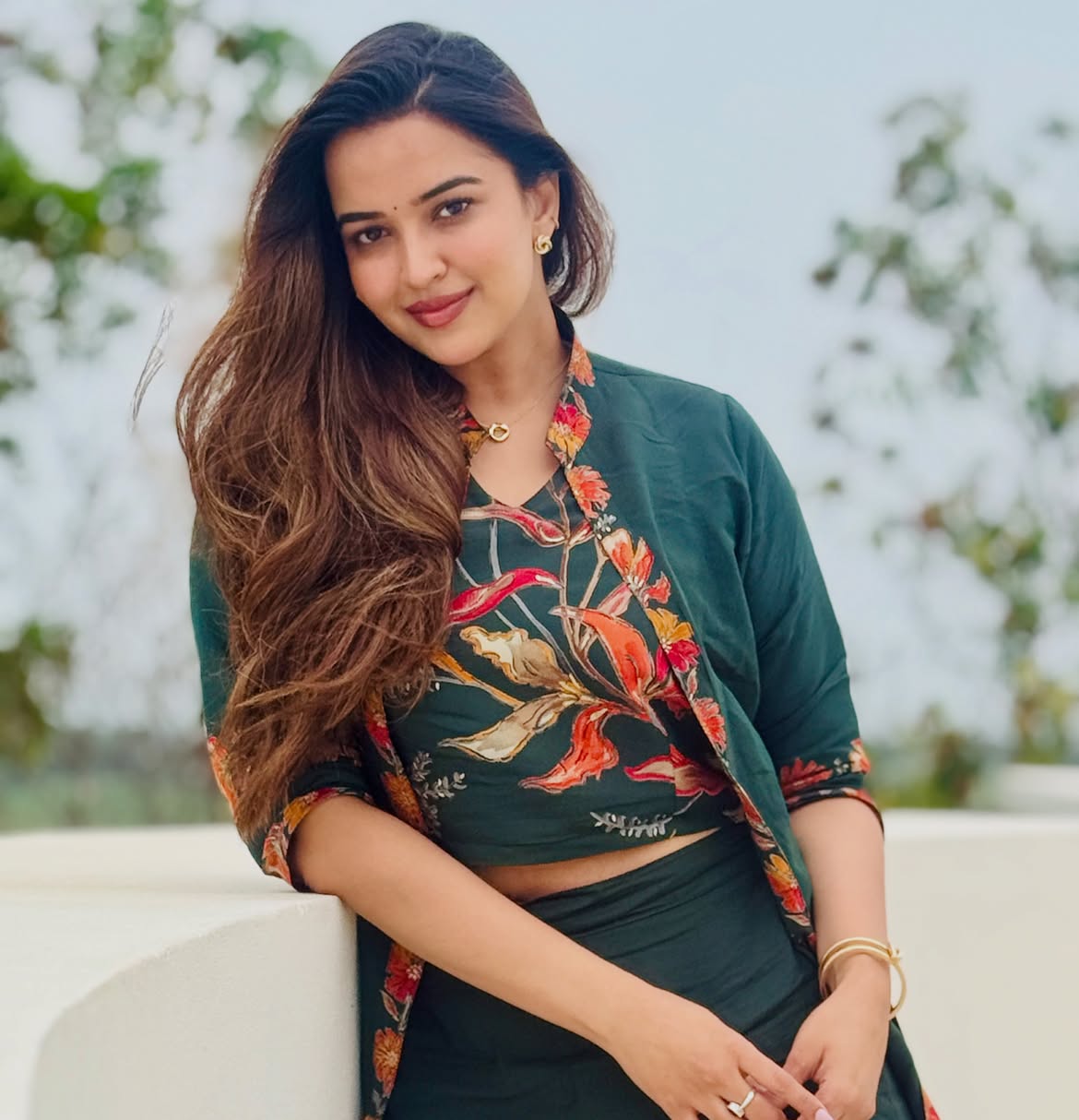 Pujita Ponnadas Stylish Green Outfit Look Wins Hearts