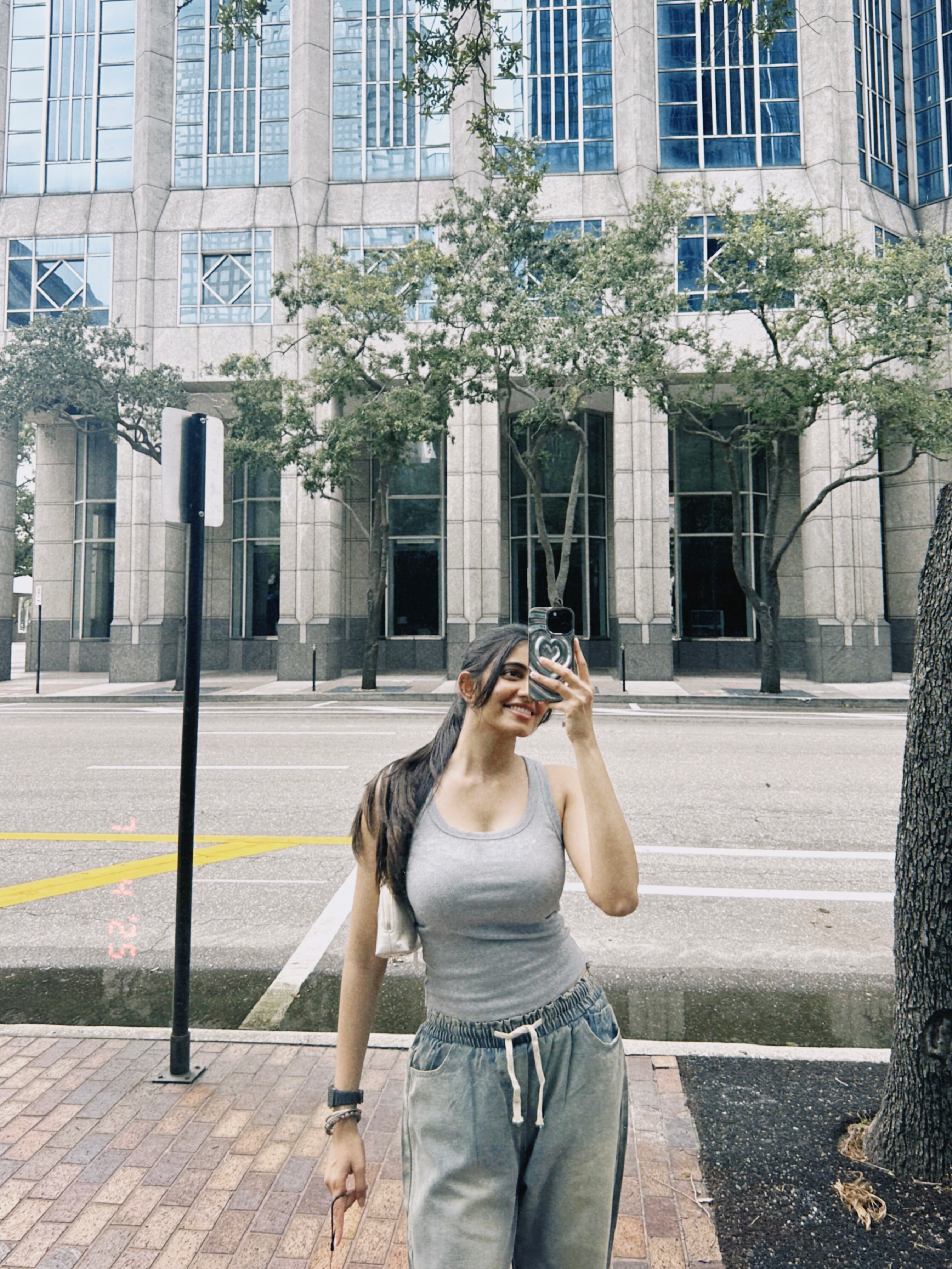 Maanasa Choudhary Keeps It Cool and Casual on the Streets of Tampa Bay
