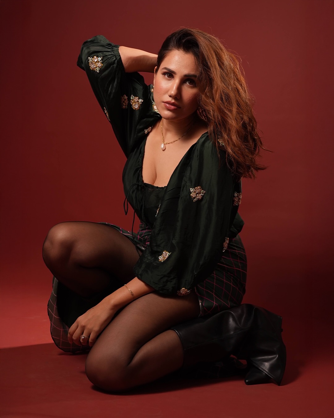 Sonnalli Sajnani’s Captivating Portrait in Rich Jewel Tones