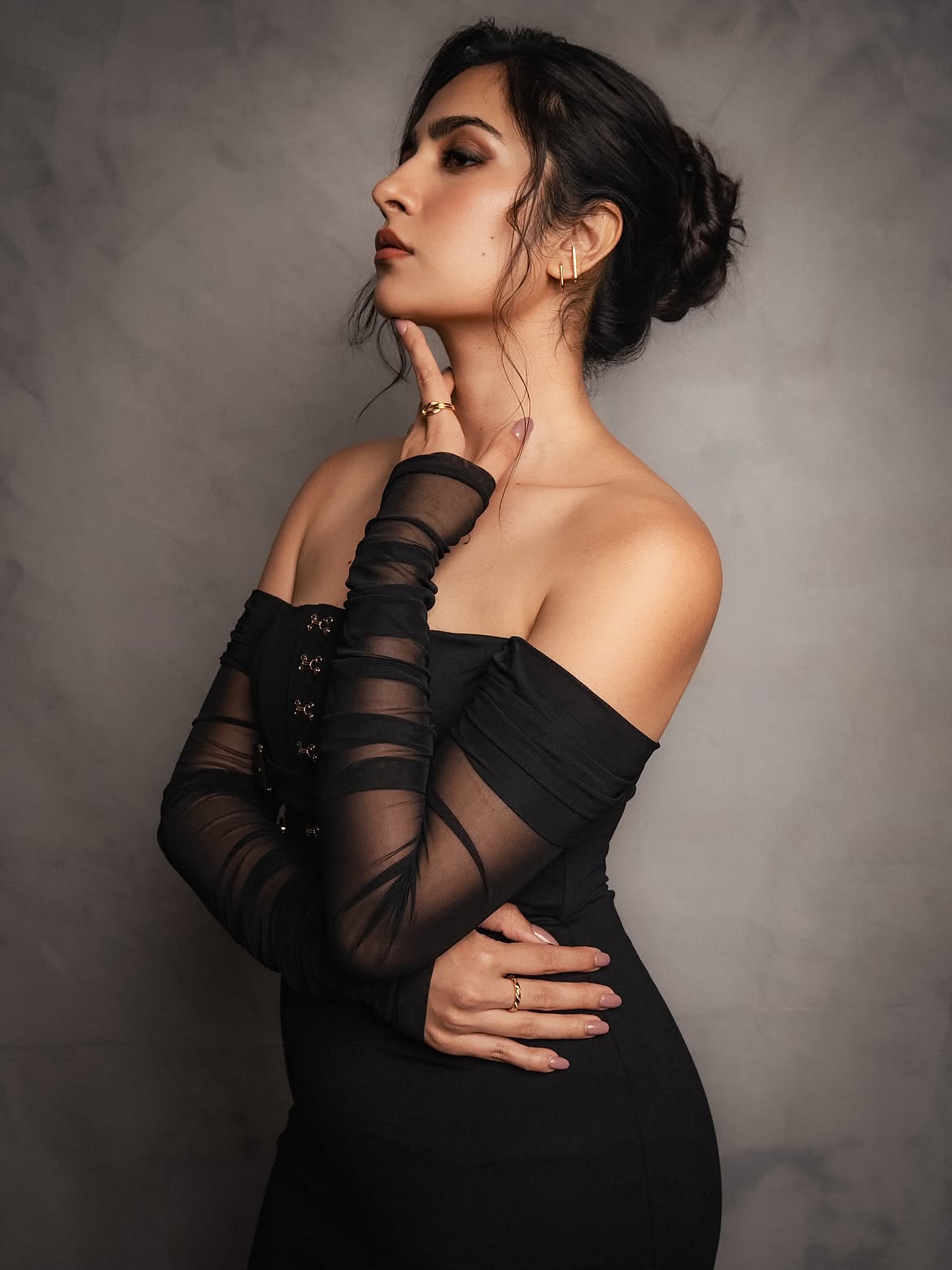 Rukmini Vasanth Noir Romance in Sheer Black