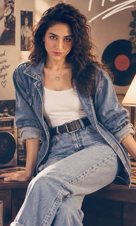 Priyanka Jawalkar Retro Denim & Nostalgic Vibes