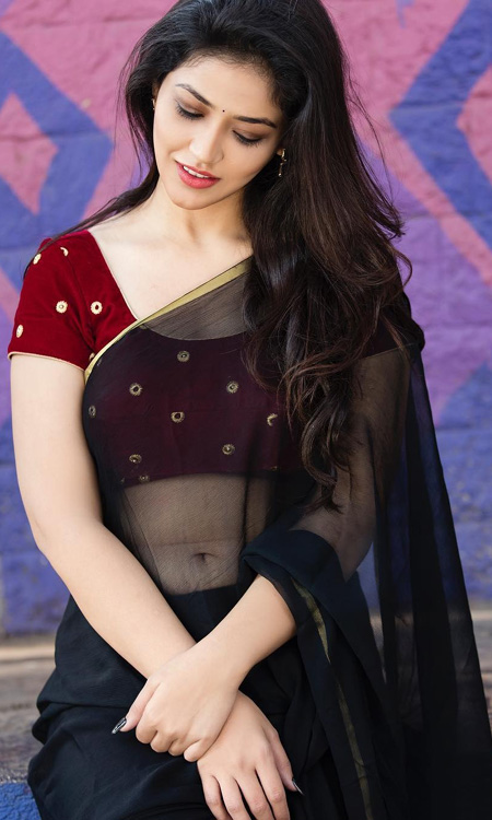 Priyanka Jawalkar Stuns in a Sheer Black Saree With Regal Traditional Charm