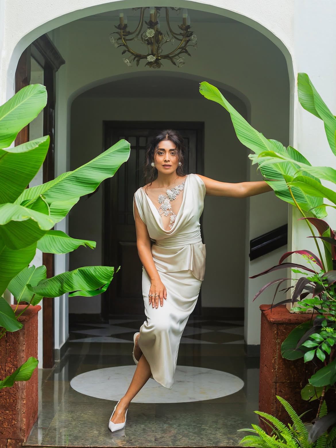 Shriya Saran Serves Pure Grace in an Elegant Satin Look