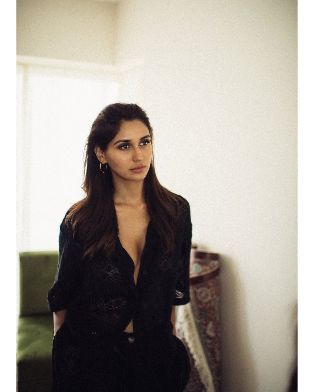 Nikita Dutta Looks Effortlessly Chic in Black Shirt