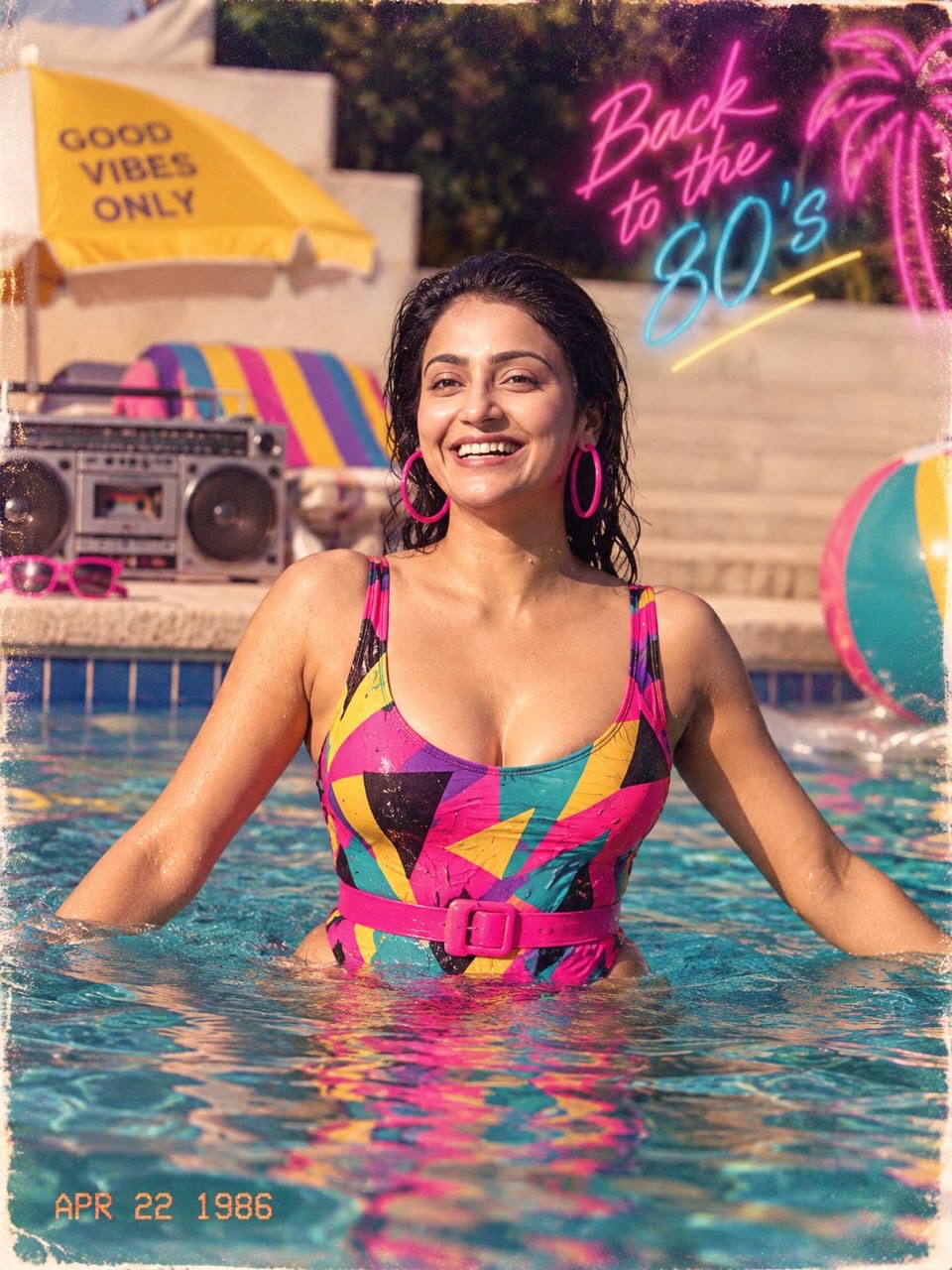 Avantika Mishra Brings Retro Glamour to the Pool