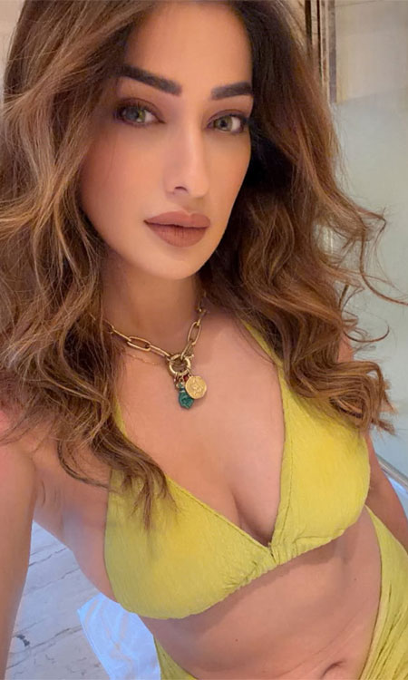 Raai Laxmi Turns Heads in a Stunning Yellow Bikini Look