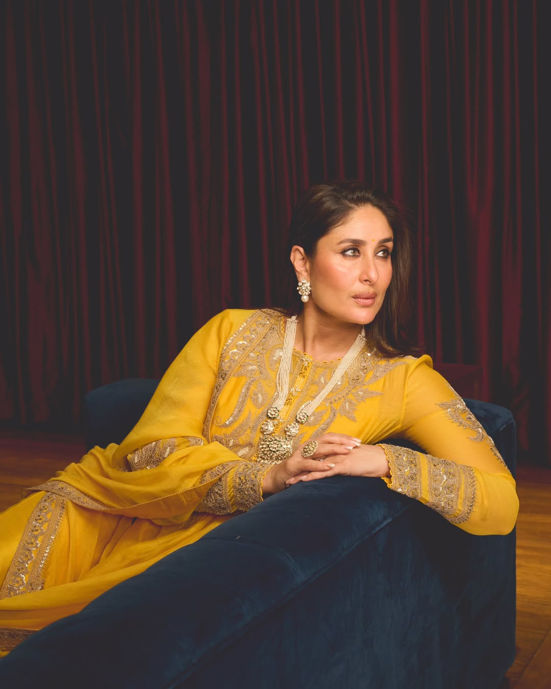 Kareena Kapoor Khan Radiates Festive Elegance in Stunning Yellow Traditional Look