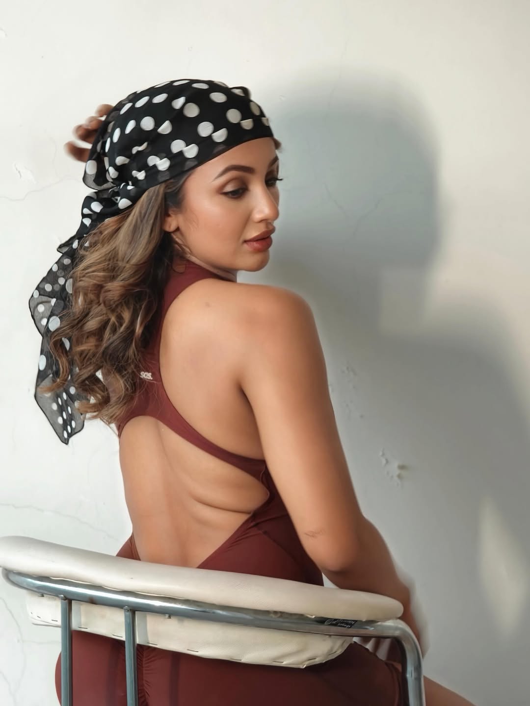 Tejaswi Madivada Turns Heads in Striking Brown Outfit and Bandana Tejaswi Madivada Turns Heads in Striking Brown Outfit and Bandana