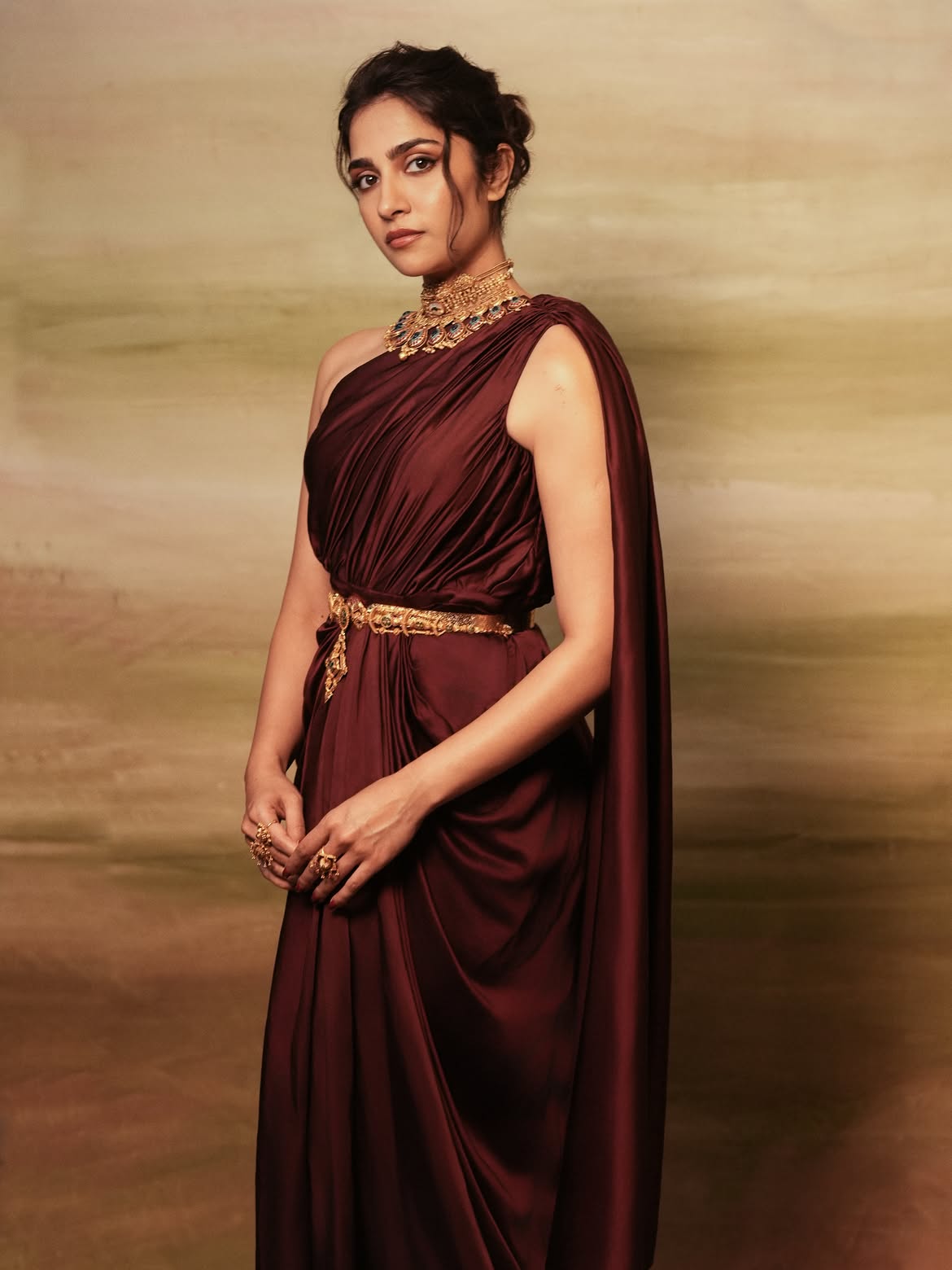 Rukmini Vasanths Elegant Maroon Look Turns Heads