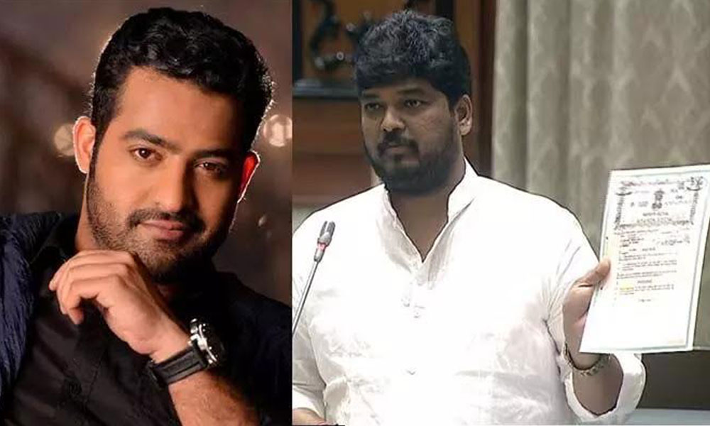 అసెంబ్లీలో జూనియర్ ఎన్టీఆర్ పేరు.. 150 ఎకరాల భూములపై ఎమ్మెల్యే సంచలన ఆరోపణలు