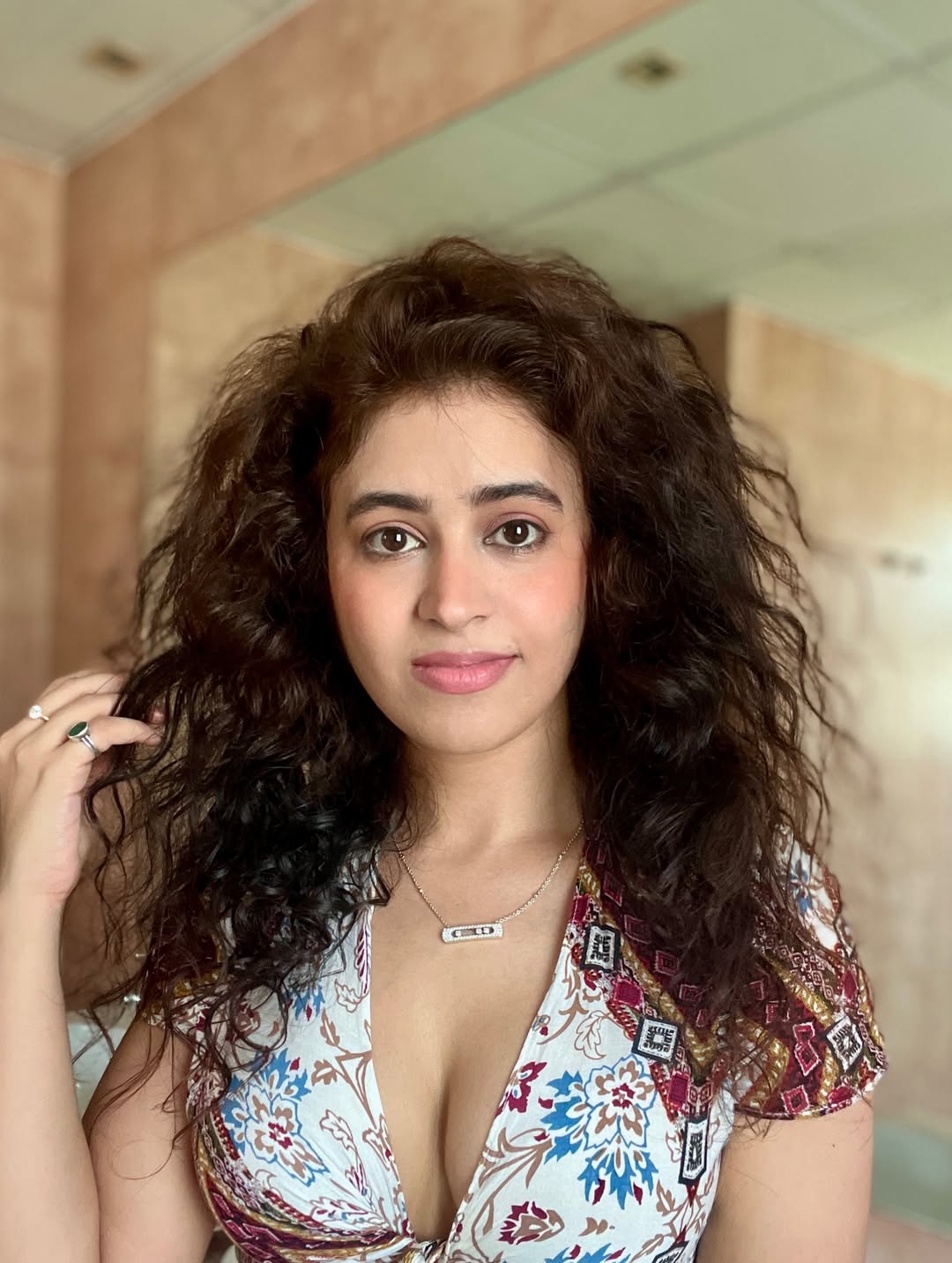 Shobhita Rana Flaunts Her Curly Hair in a Chic Fashion Look