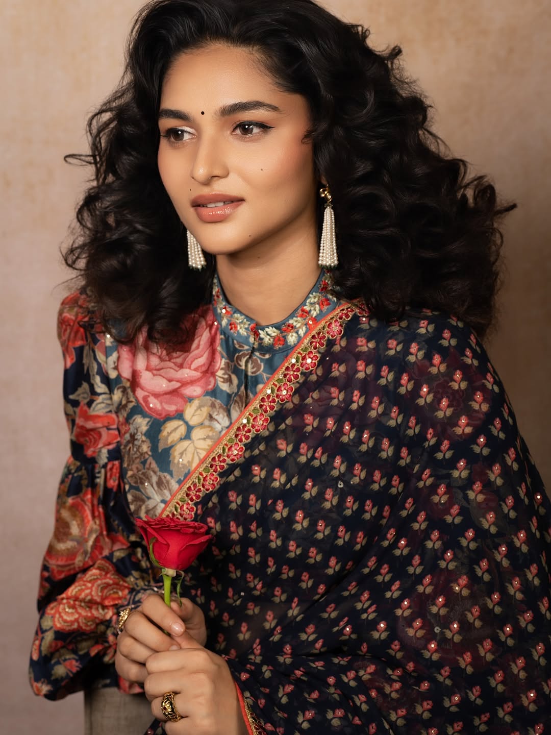 Kayadu Lohar Romanticises the ’80s in Gorgeous Vintage Look
