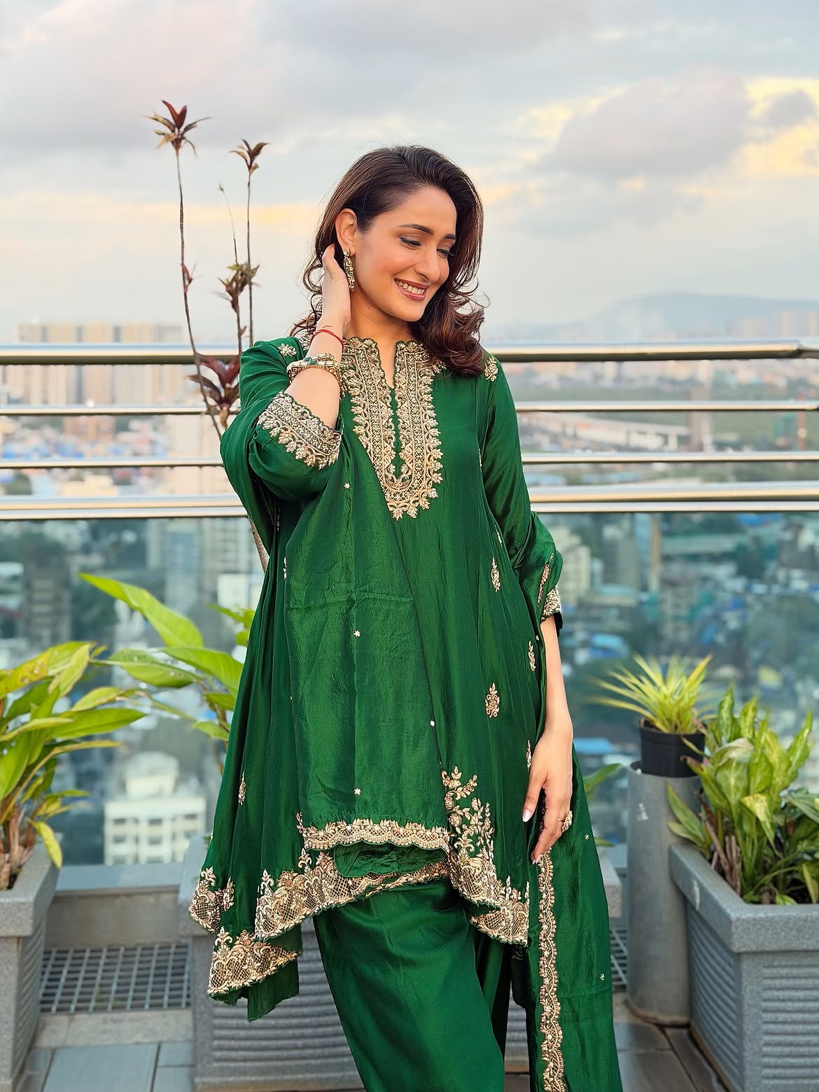 Pragya Jaiswals Emerald Green Festive Look Is Pure Elegance