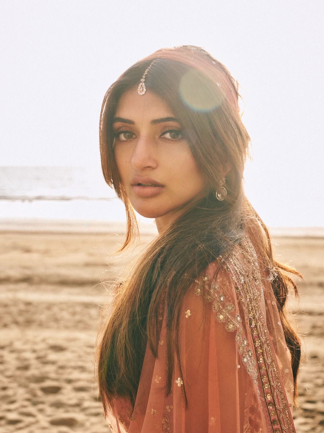Sreeleela Radiates Elegance in Stunning Peach-Rose Traditional Look