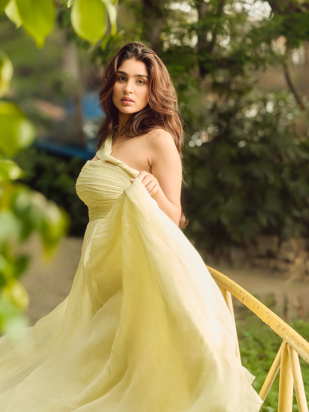 Yukti Thareja Stuns in a Dreamy Pale-Yellow Garden Look