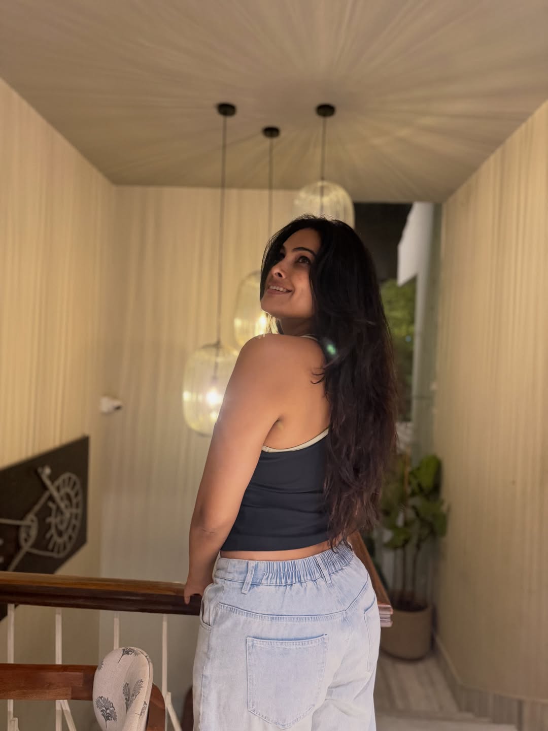 Divi Vadthya Turns Heads With Her Stylish Staircase Pose