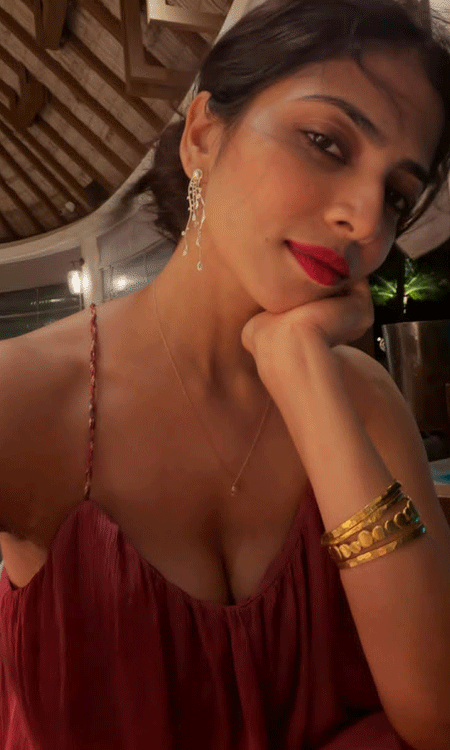Malavika Mohanan Turns Heads With Her Stunning Maroon Look