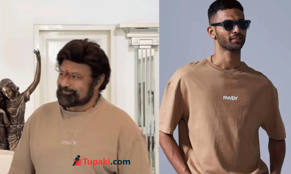 దేవరకొండ రౌడీ బ్రాండ్ .. ఎన్‌.బి.కే టీష‌ర్ట్ చూడండి!