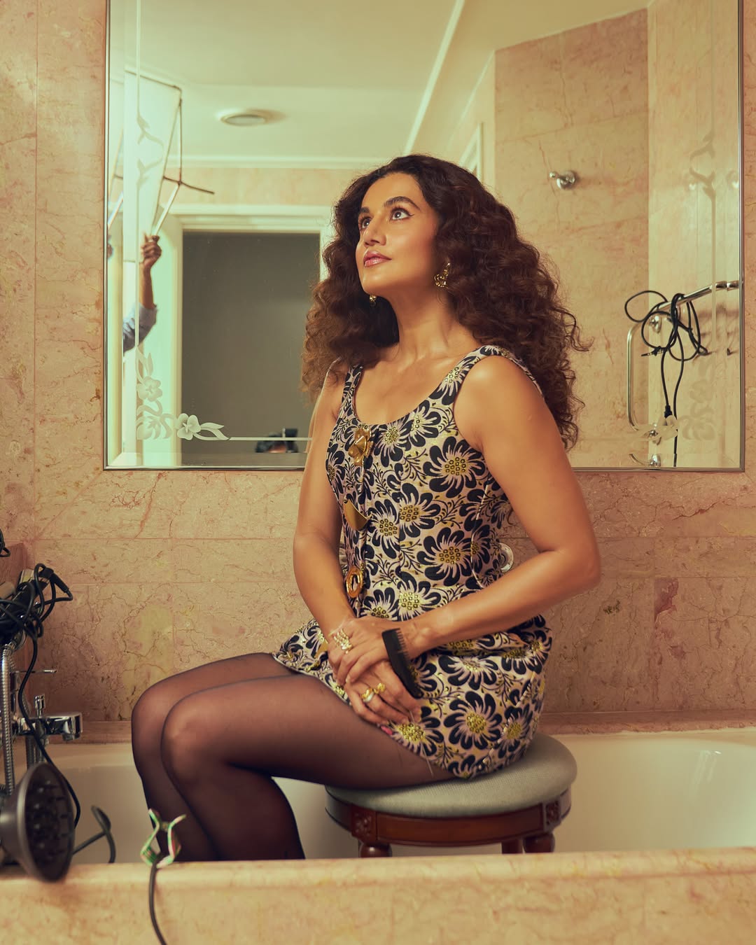 Taapsee Pannu Turns Heads in Her Glamorous Floral Mini Dress
