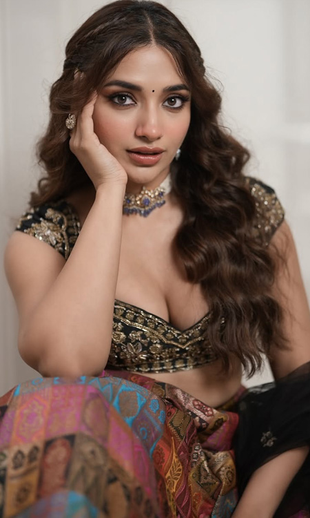 Jiya Shankar Looks Regal in a Stunning Multicoloured Lehenga
