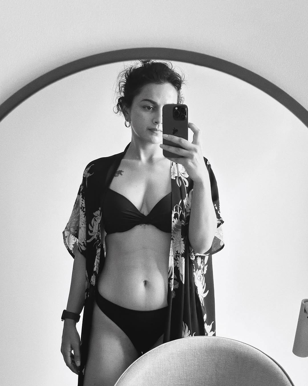 Shraddha Srinaths Monochrome Mirror Selfie