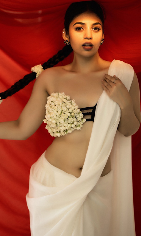 Bandhavi Sridhar Radiates Grace in Her Striking Artistic Portrait