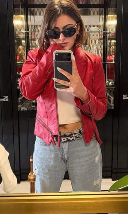 Hansika Motwani Looks Effortlessly Chic In A Bold Red Jacket