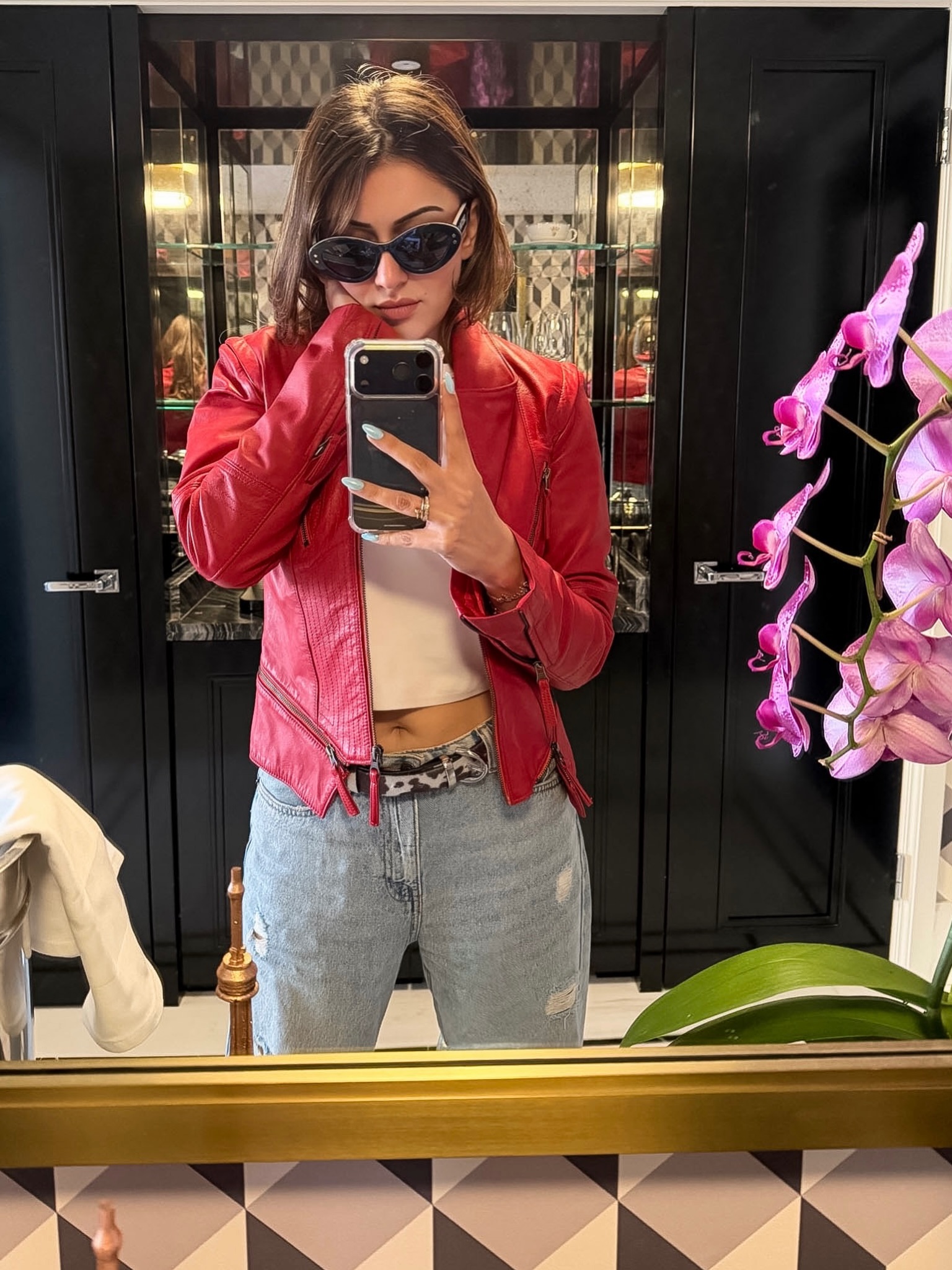 Hansika Motwani Looks Effortlessly Chic In A Bold Red Jacket